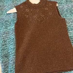 TanJay Shimmering Brown Tank Top